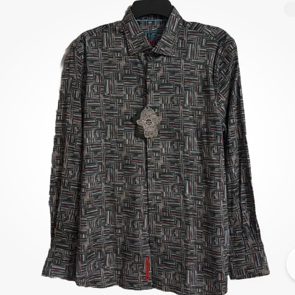 NWT Men’s Visconti Black Colorblock Stripe Size M